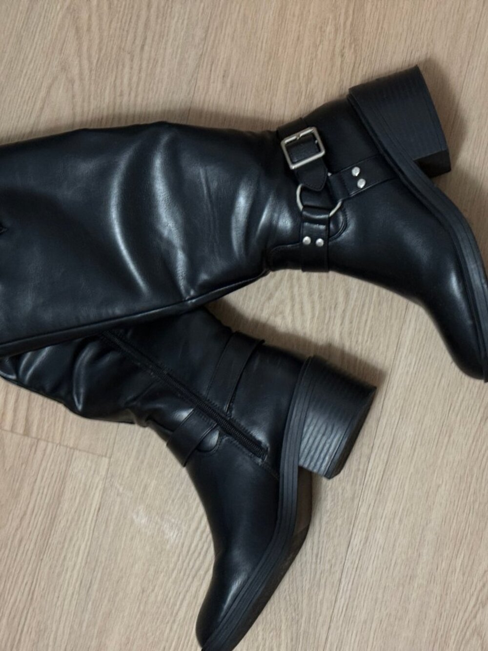 JustFab black riding boots - 8.5